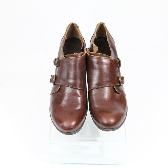 BOC Born Women Double Monk Strap Bootie sz 9 Ankle Boot Brown Leather - Picture 3 of 8